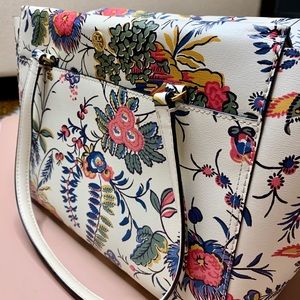 Tory Burch Floral Tote Like New